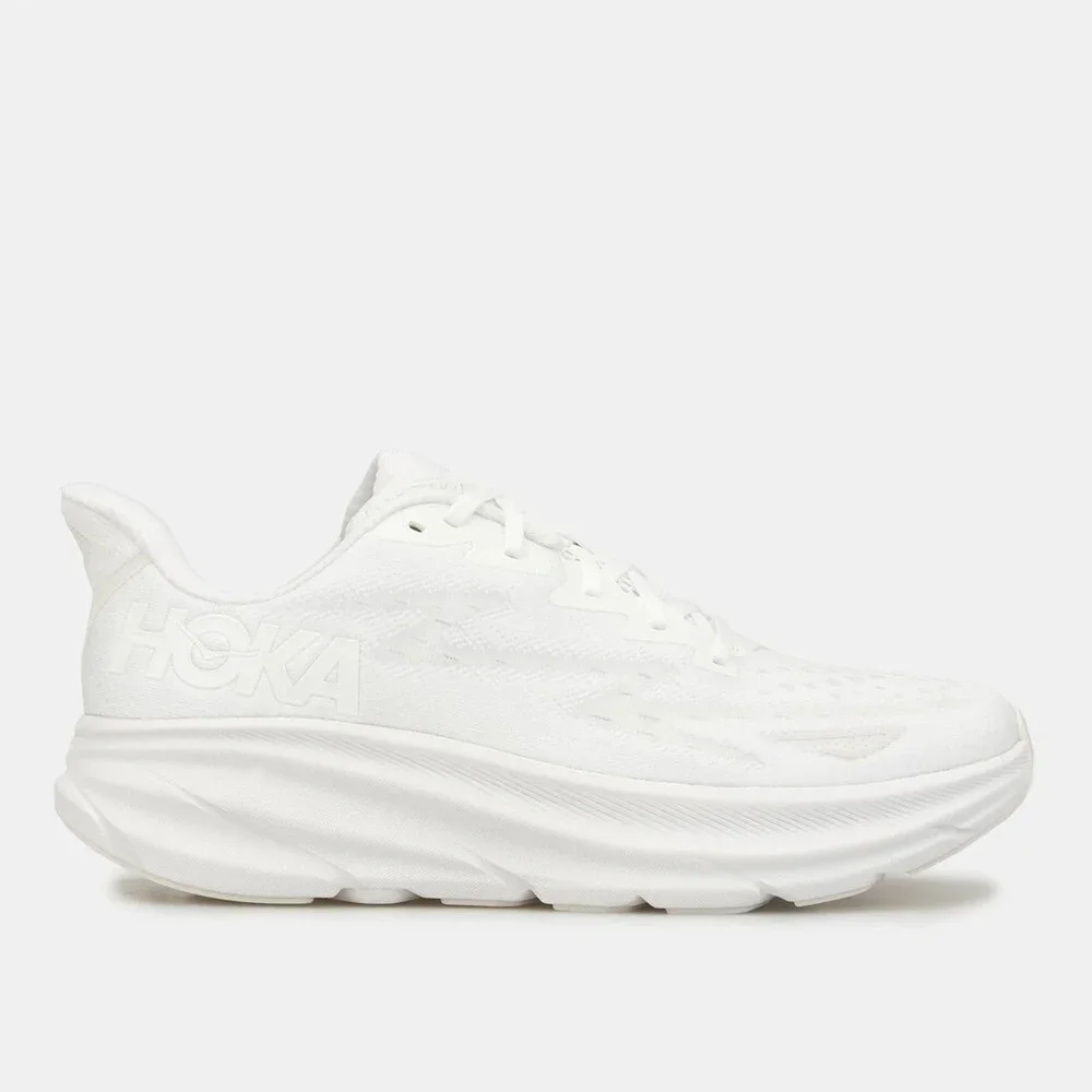 Hoka One One Clifton 9 1127895-WWH Sneakers Men 8 D White Running Shoes HTAT1736